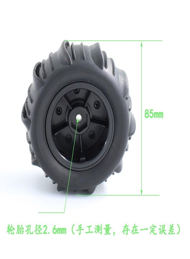 KingVal 4PCS Wheel Tire 12mm Hex Hub Beach Sand, Snow, Desert Off-Road Crawler Wheels Tires Compatible with WLtoys 144001 144002 144010 124008 124018 124019 124016 124017 MJX 1/16 1/14 RC Cars - Image 5